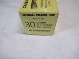 Full Box 50 rds Universal Firearms Corp. M-1 .30 Caliber Carbine Ammo - 3 of 5