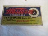Full Box Western Lubaloy 38 Automatic Ammo 50 Rds - 4 of 9