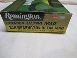 Full Box 20 Rds Remington Premier 338 Rem Ultra Mag Ammo - 2 of 6