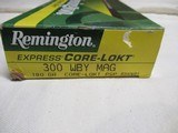 Full Box 20 Rds Remington Core-Lokt 300 Wby Mag Ammo - 2 of 6