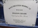 Winchester Pre 64 Mod 12 Pigeon 20ga 2 Barrel Set #2 Engraved NICE! - 2 of 21