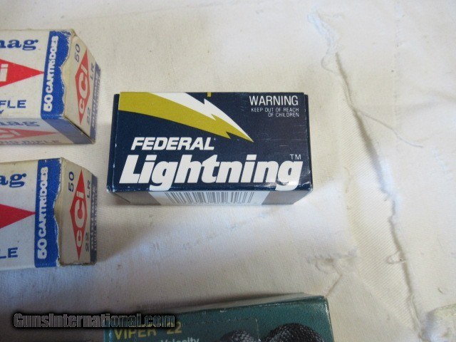 Lot of Eight Boxes Vintage 22LR Ammo All Full Boxes