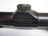 Lyman All-American 4X Scope with Redfield rings and mount - 2 of 9