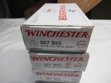 5 Boxes 250 Rds Factory Winchester 357 Sig Ammo - 2 of 6