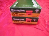 2 Boxes 40 Rds Remington 35 Whelen Factory Ammo - 1 of 5