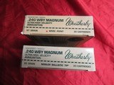 2 Boxes 40 Rds Weatherby 240 Wby Magnum Factory Ammo - 2 of 4