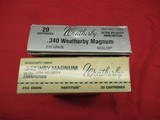 2 Boxes 39 Rds Weatherby 340 WBY Magnum Factory Ammo - 2 of 4