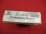 19 Rds Weatherby .378 Weatherby Magnum Ammo - 2 of 4
