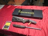 Browning SA 22LR Stainless, Grey Laminate, Octagon with Box - 1 of 21
