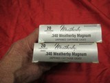 2 Boxes 40 Casings Weatherby 340 Wby Mag Factory New - 2 of 4