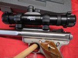 Ruger MK II Competition Target Stainless Heavy Slab Side 22LR with Case and Scope - 8 of 17