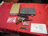 Ruger MK II Competition Target Stainless Heavy Slab Side 22LR with Case and Scope - 1 of 17