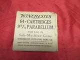 1 Box 64 Rds Winchester 9M/M Parabellum Ammo - 1 of 4