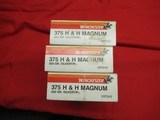 3 Boxes 60 Rds Winchester 375 H&H Magnum Factory Ammo - 2 of 4