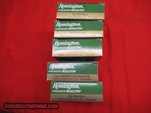 5 Boxes 100 Rds Remington Premier Accutip 300 Win Magnum Factory Ammo 1593