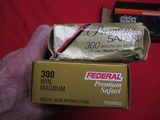 2 Partial Boxes 37Rds Federal Premium Safari 1 Box Winchester Black Talon 20RDs 300 Win Mag ammo - 2 of 9