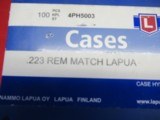 200 Lapua 223 Rem Match Lapua Brass Casings New - 2 of 2