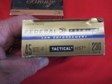 2 Boxes 100 Rds 45 Auto Ammo 1 Box Federal Law Enforcement & 1 Box PMC Bronze - 2 of 3