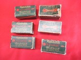 Six Boxes Vintage Remington Kleanbore 22 Long Rifle Ammo Two Dog bone