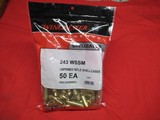 50 Winchester 243 WSSM Brass Shell Casings NEW