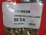 50 Winchester 243 WSSM Brass Shell Casings NEW - 2 of 2