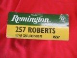 1 Box 20 Rds Remington 257 Roberts Factory Ammo - 2 of 4