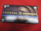 1 Box 50 Rds Federal Premium Law Enforcement 45 Auto Factory Ammo - 1 of 4