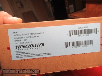 Winchester Model 70 Super Grade 6.5 CM Maple with Box - Image 21 of 21