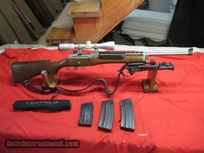 Ruger Ranch Rifle 223 Stainless, Wood stock with Leupold 2.5-8X36 Satin Silver Scope