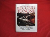 Second To None Great sporting Firearms Book