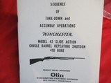 Winchester Sequence of Takedown & Assembly operations of Winchester Model 42 - 2 of 5