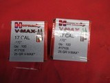 2 Boxes 200 Hornady V-Max 17 Cal Bullets