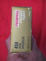 1 Box 20Rds Federal Premium Safari 458 Win Magnum Factory Ammo - 2 of 4