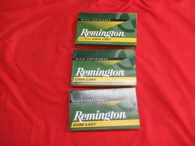 3 Boxes 60Rds Remington Core-Lokt 7MM Rem Mag Factory Ammo