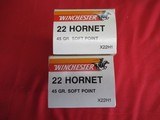 2 Boxes 100 Rds Winchester Super X 22 Hornet Factory Ammo - 2 of 3