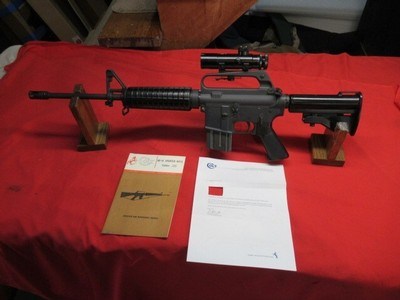 Early Pre Ban Colt AR-15 SP-1 223 Rifle with Colt Scope