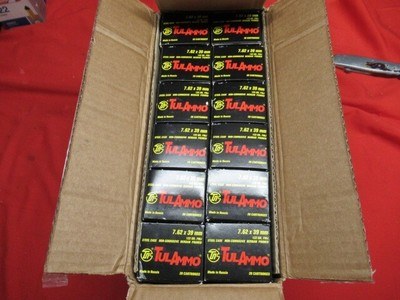 One Case 1000 Rds Tulammo 7.62X39MM