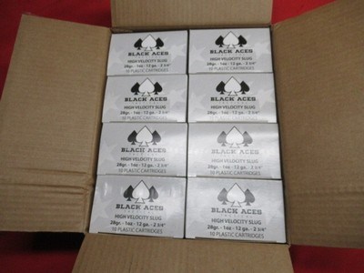 20 Boxes 200Rds Black Aces Tactical 12ga Slug