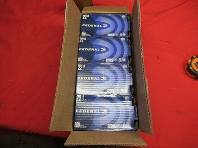 1 Case 4 Boxes 3200 Rds Federal 22LR Ammo