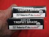 2 Boxes 40Rds Nosler Trophy Grade 257 Roberts +P Ammo - 2 of 4