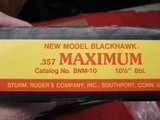 Ruger New Blackhawk 357 Maximum 10 1/2