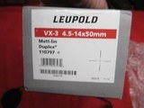Leupold VX-3 4.5-14X50MM with Box & Rings - 4 of 9