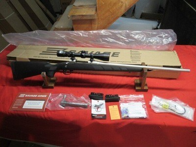 Savage Model 16 338 Federal Stainless with Scope & Box
