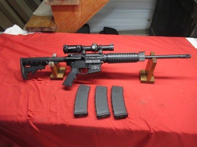 Smith & Wesson M&P-15 5.56 with Vortex Strike Eagle Scope & 3 Magazines - Image 1 of 18