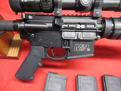 Smith & Wesson M&P-15 5.56 with Vortex Strike Eagle Scope & 3 Magazines - Image 2 of 18