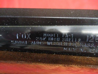 Savage/Fox FA-1 12ga Like New!! - Image 13 of 19