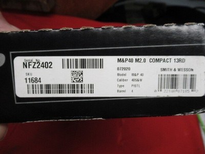 Smith & wesson M&P40 M2.0 Compact 40 S&W with Box - Image 5 of 8