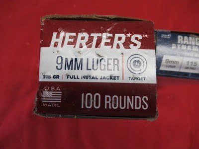 1 Box 50 Rds Fiocchi 9mm Luger & 1 Box 100 Rds Herters 9MM Luger Factory Ammo - Image 2 of 3