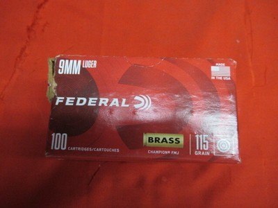 1 Box 100 Rds Federal 9MM Luger Factory Ammo - Image 2 of 3