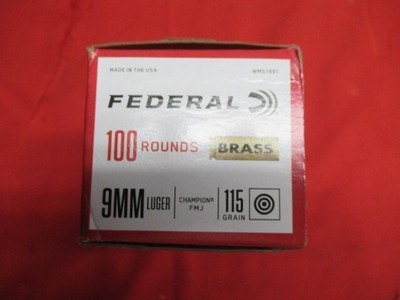 1 Box 100 Rds Federal 9MM Luger Factory Ammo - Image 3 of 3
